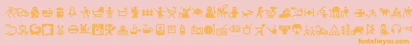 Signotek Font – Orange Fonts on Pink Background