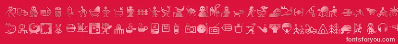 Signotek Font – Pink Fonts on Red Background