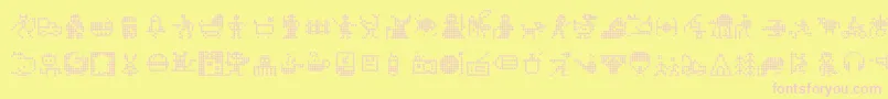 Signotek Font – Pink Fonts on Yellow Background