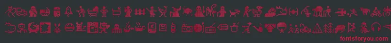 Signotek Font – Red Fonts on Black Background