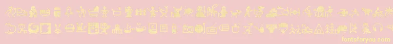 Signotek Font – Yellow Fonts on Pink Background