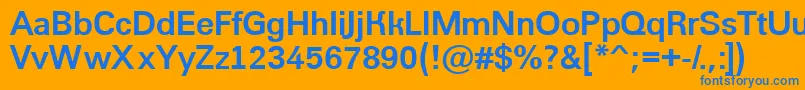 Подробнее о шрифте AGroticBold Шрифт AGroticBold – синие шрифты на оранжевом фоне