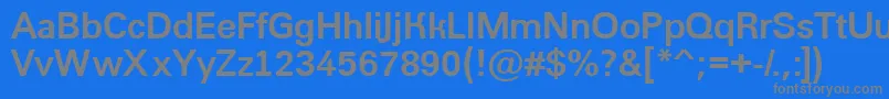 AGroticBold Font – Gray Fonts on Blue Background