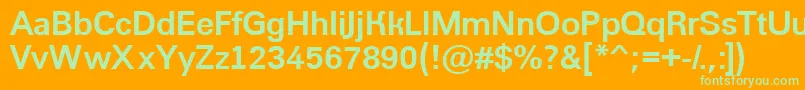 AGroticBold Font – Green Fonts on Orange Background