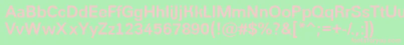 AGroticBold Font – Pink Fonts on Green Background