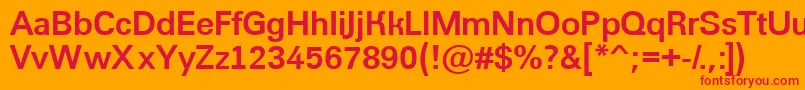 AGroticBold Font – Red Fonts on Orange Background