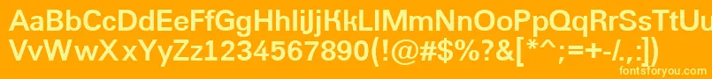 AGroticBold-Schriftart – Gelbe Schriften auf orangefarbenem Hintergrund