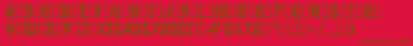 CfbucheronsRegular Font – Brown Fonts on Red Background