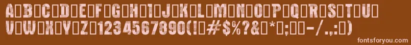 CfbucheronsRegular Font – Pink Fonts on Brown Background