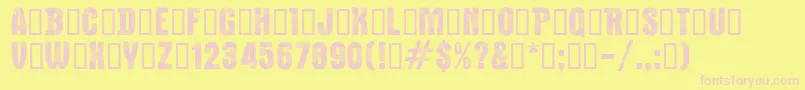 CfbucheronsRegular Font – Pink Fonts on Yellow Background