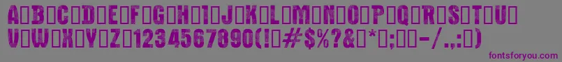 Шрифт CfbucheronsRegular – фиолетовые шрифты на сером фоне