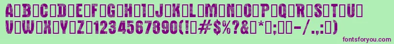 CfbucheronsRegular Font – Purple Fonts on Green Background