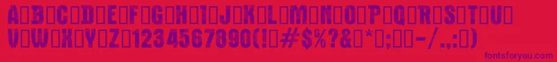 CfbucheronsRegular Font – Purple Fonts on Red Background