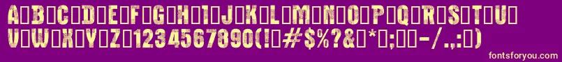 CfbucheronsRegular Font – Yellow Fonts on Purple Background