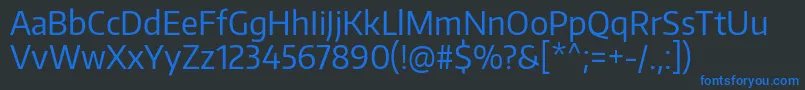 EncodesansnarrowRegular Font – Blue Fonts on Black Background