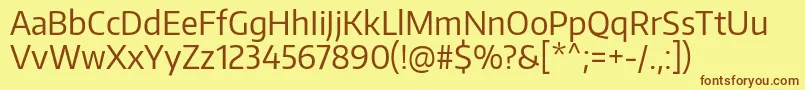 EncodesansnarrowRegular Font – Brown Fonts on Yellow Background