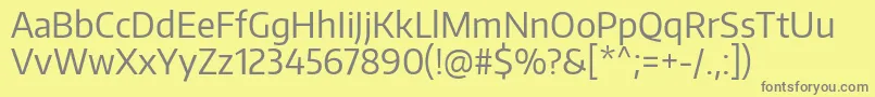 EncodesansnarrowRegular Font – Gray Fonts on Yellow Background