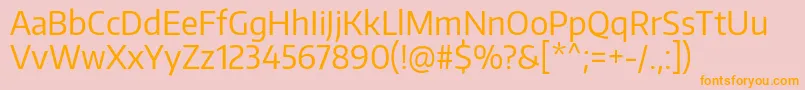 EncodesansnarrowRegular Font – Orange Fonts on Pink Background