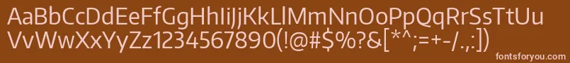 フォントEncodesansnarrowRegular – 茶色の背景にピンクのフォント