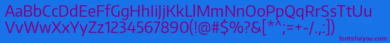EncodesansnarrowRegular Font – Purple Fonts on Blue Background
