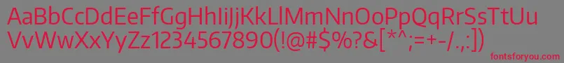 EncodesansnarrowRegular Font – Red Fonts on Gray Background