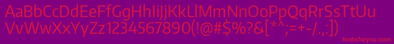 EncodesansnarrowRegular Font – Red Fonts on Purple Background