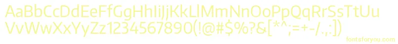 Weitere Informationen zur EncodesansnarrowRegular-Schriftart EncodesansnarrowRegular-Schriftart – Gelbe Schriften auf weißem Hintergrund