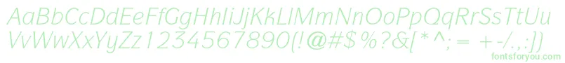 ItcsymbolstdBookitalic Font – Green Fonts on White Background