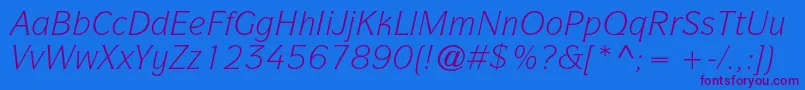 fuente ItcsymbolstdBookitalic – Fuentes Moradas Sobre Fondo Azul