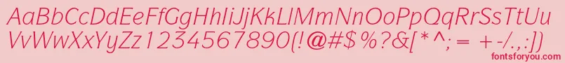 Шрифт ItcsymbolstdBookitalic – красные шрифты на розовом фоне