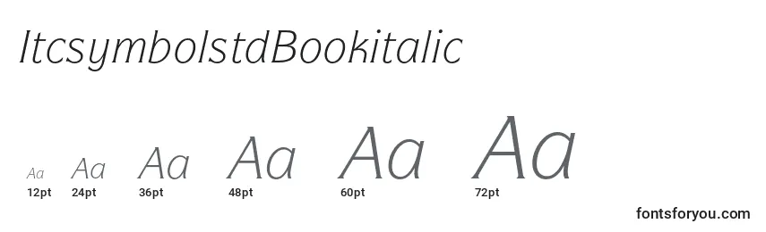 Tamanhos de fonte ItcsymbolstdBookitalic