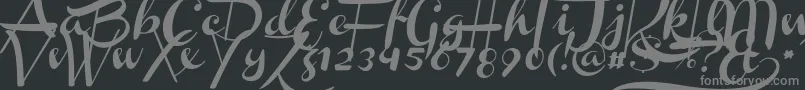 フォントChannelSlanted1 – 黒い背景に灰色の文字