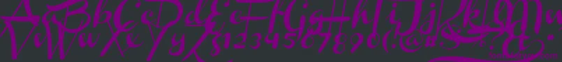 ChannelSlanted1 Font – Purple Fonts on Black Background