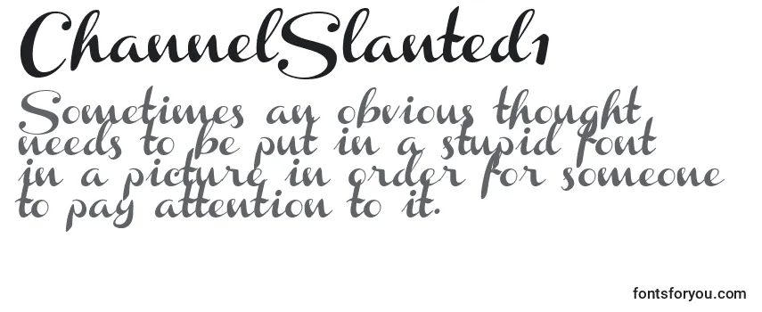 Review of the ChannelSlanted1 Font