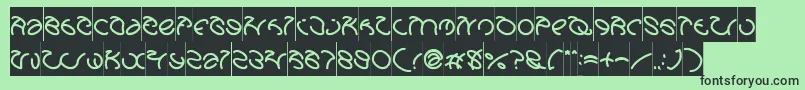 Шрифт GraphicDreamInverse – чёрные шрифты на зелёном фоне