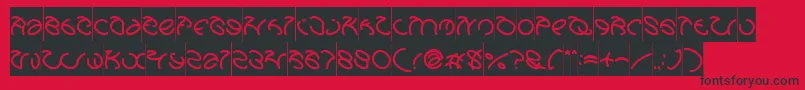 GraphicDreamInverse Font – Black Fonts on Red Background