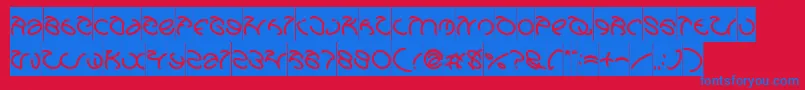 GraphicDreamInverse Font – Blue Fonts on Red Background