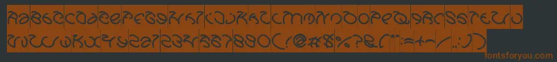 GraphicDreamInverse-fontti – ruskeat fontit mustalla taustalla