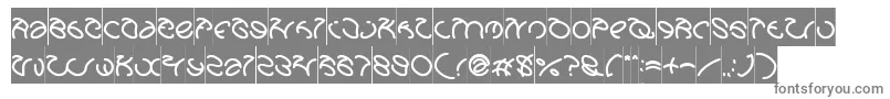 フォントGraphicDreamInverse – 白い背景に灰色の文字