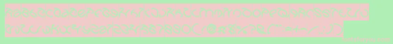 Czcionka GraphicDreamInverse – różowe czcionki na zielonym tle