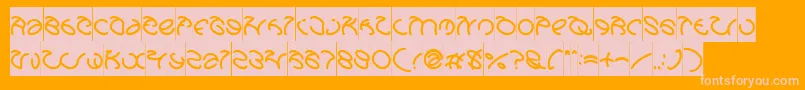 GraphicDreamInverse-Schriftart – Rosa Schriften auf orangefarbenem Hintergrund