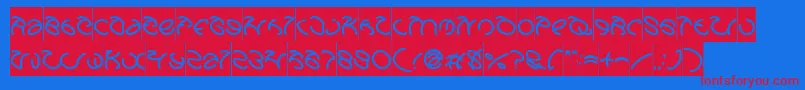 GraphicDreamInverse Font – Red Fonts on Blue Background