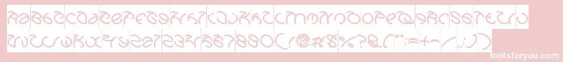 GraphicDreamInverse-Schriftart – Weiße Schriften auf rosa Hintergrund