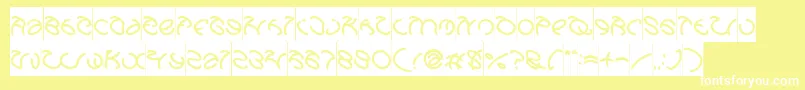 GraphicDreamInverse Font – White Fonts on Yellow Background