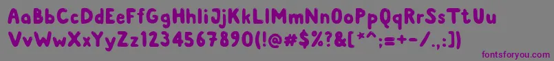 Шрифт Albusshine – фиолетовые шрифты на сером фоне
