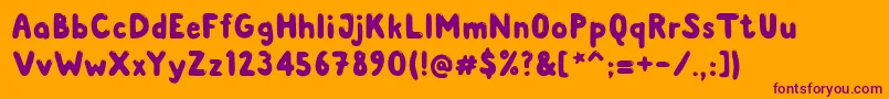 Albusshine Font – Purple Fonts on Orange Background