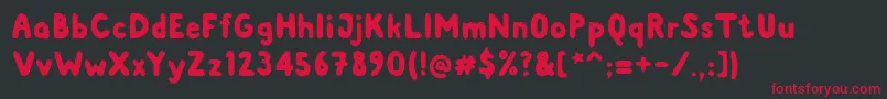 Albusshine Font – Red Fonts on Black Background