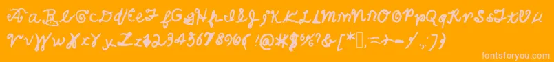 ExtremeCoolness-Schriftart – Rosa Schriften auf orangefarbenem Hintergrund