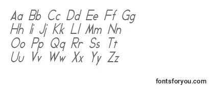 Review of the GeddesCondensedItalic Font
