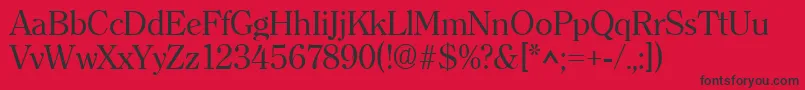 ClearfaceRegular Font – Black Fonts on Red Background